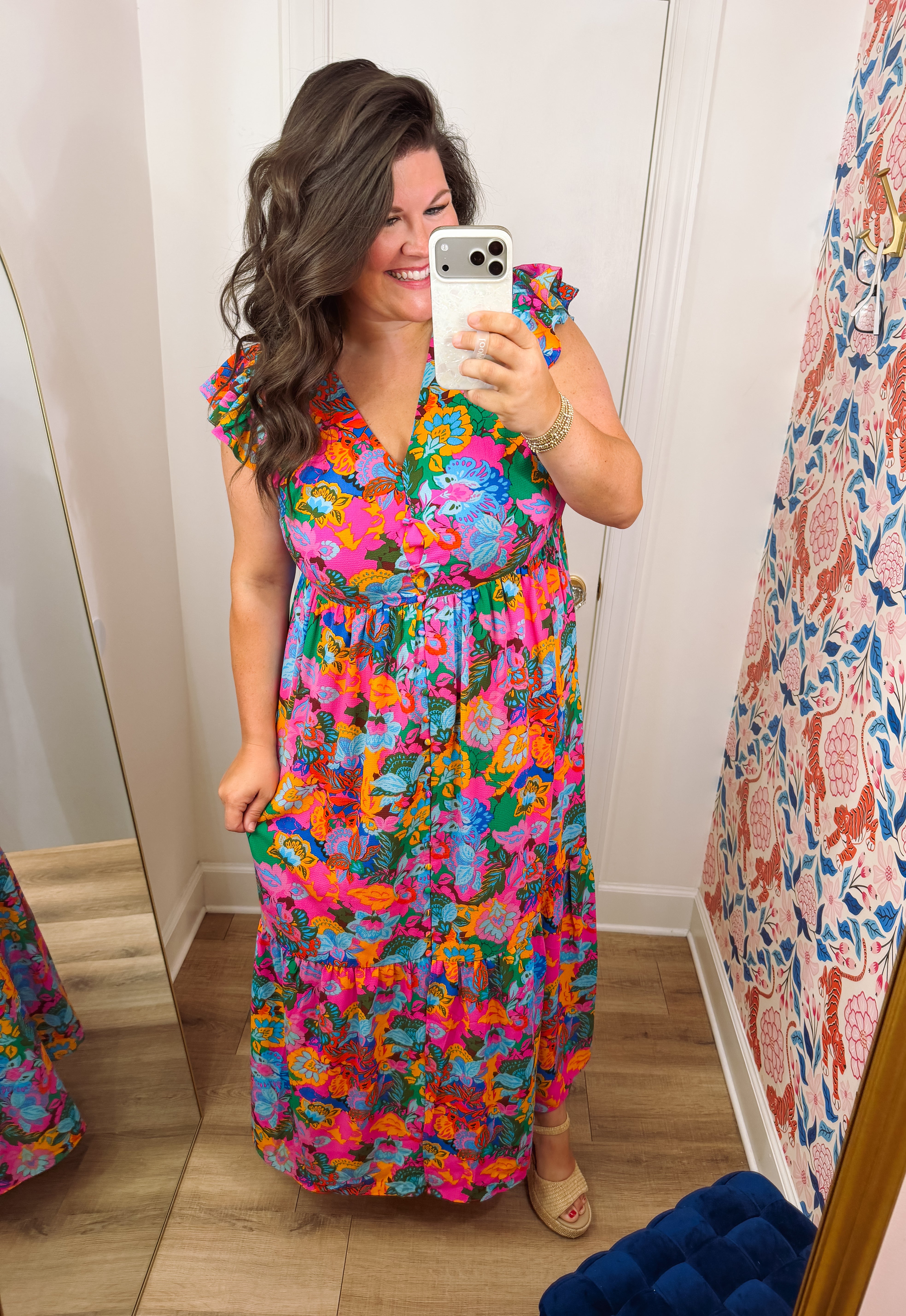 Evianna Flutter Maxi Dress (1X-3X)