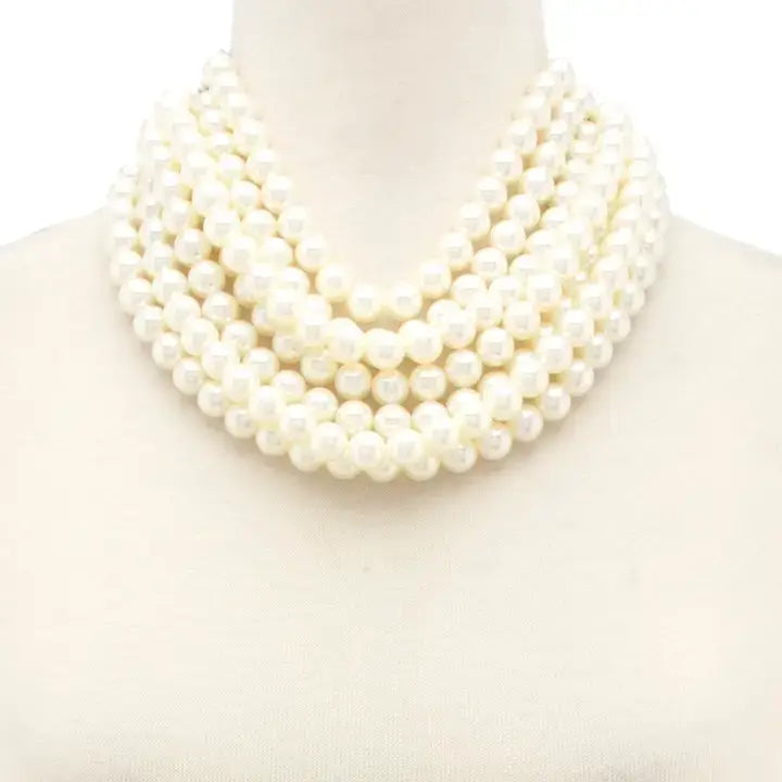 Pearl Roxy Chunky Beaded Necklace