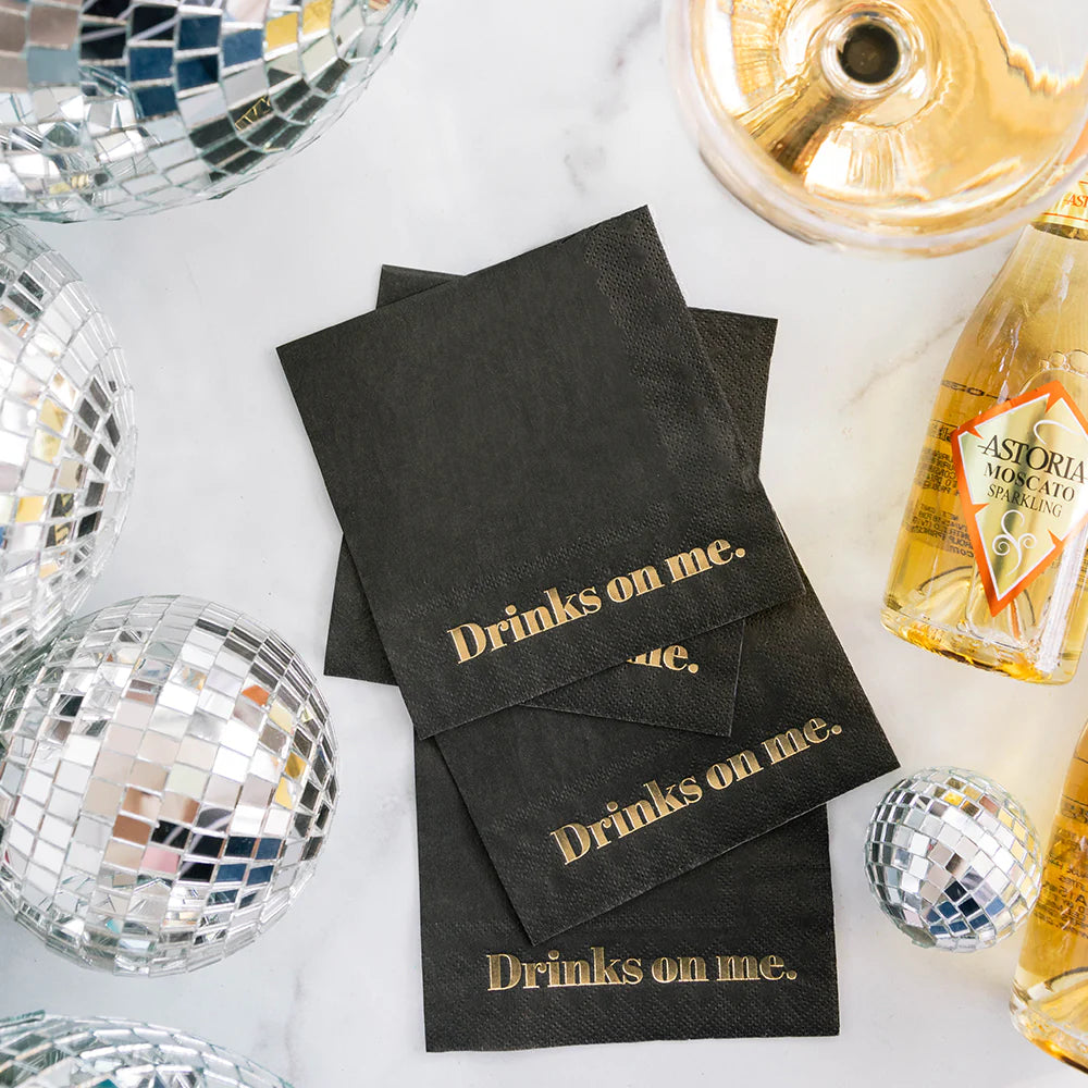 Drinks on Me Cocktail Napkins