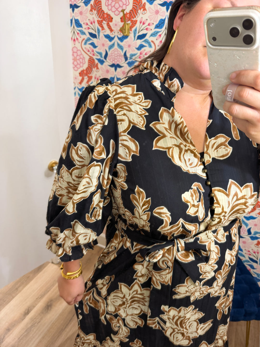 The Krissy Floral Midi Dress (XL-2X)