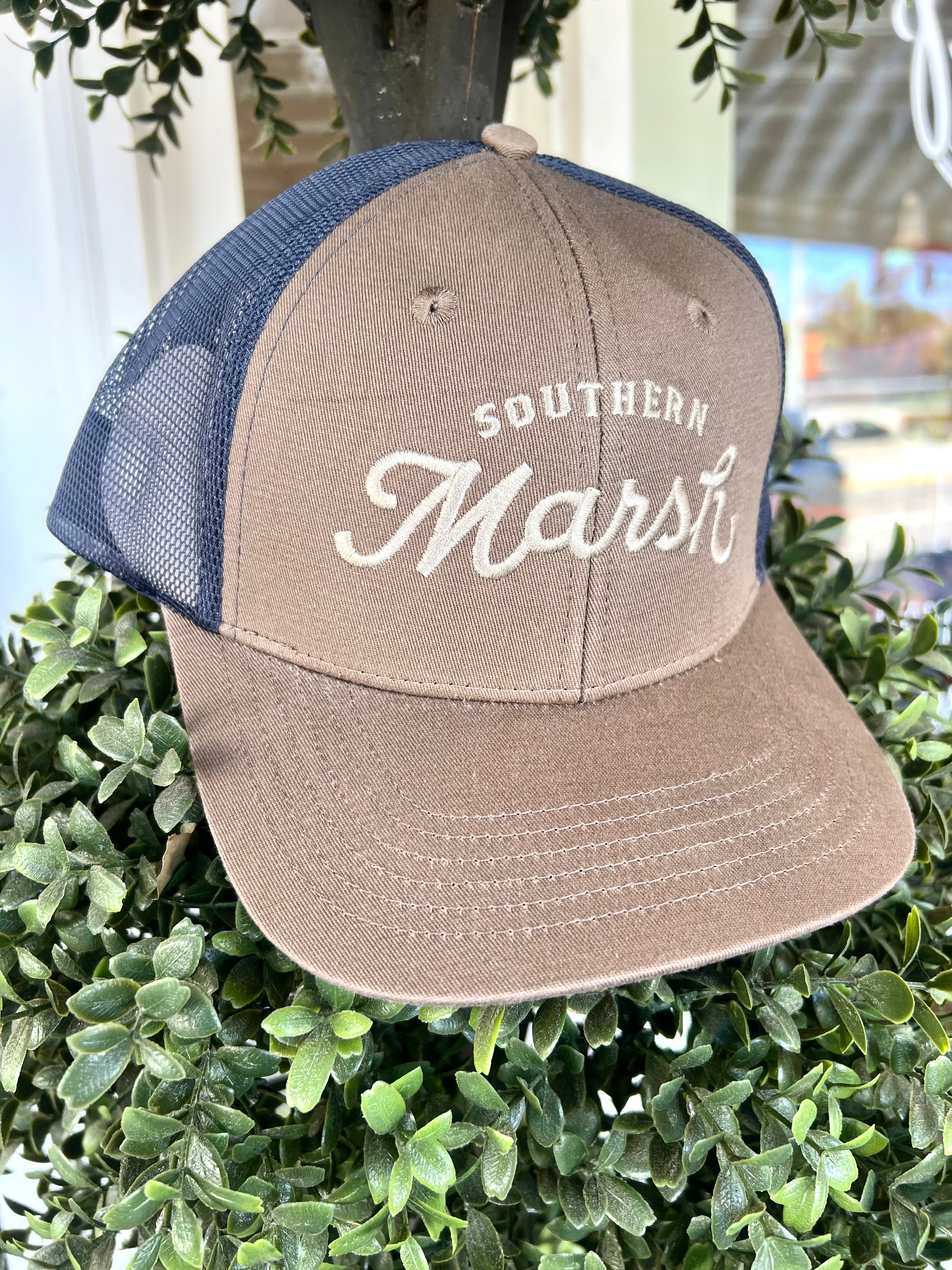 Classic Trucker Hat in Burnt Taupe by Southern Marsh