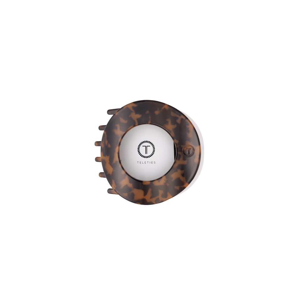 Tortoise Small Flat Circle Hair Clip