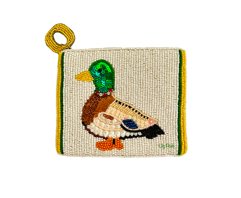 Ducks Football Game Day Coin Purse Lily Posh Beaded Bag