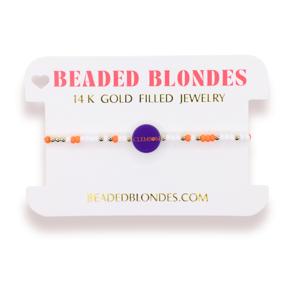 Clemson Logo Flip Bracelet on Color: Standard