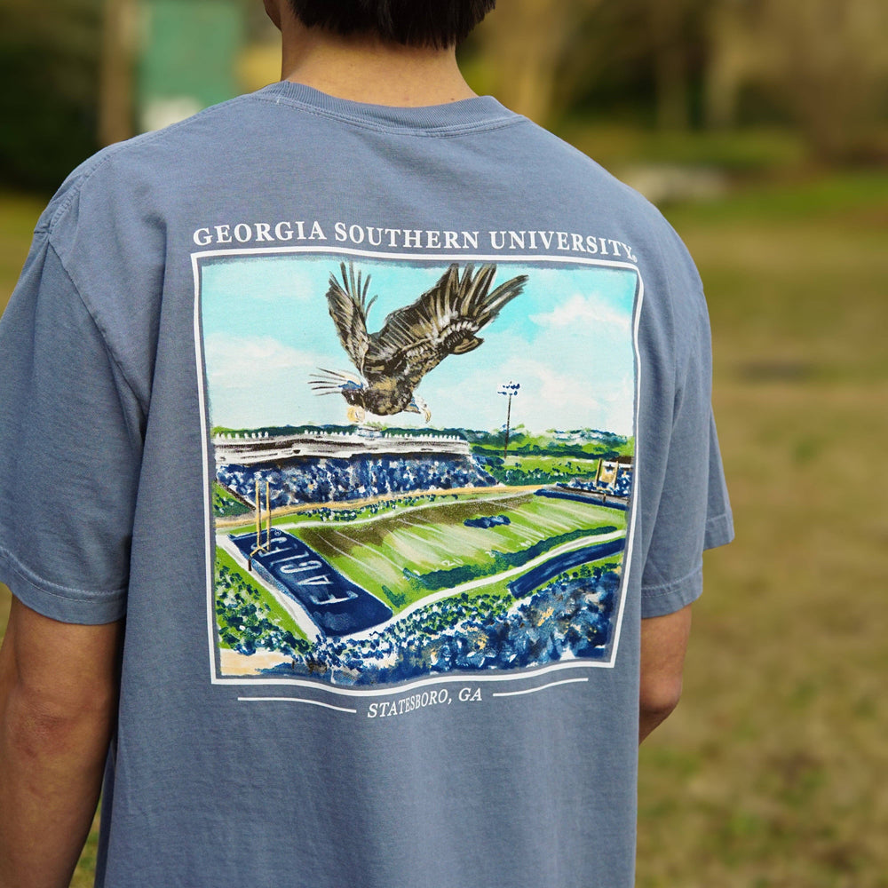 Georgia Southern Stadium Tee in Blue
