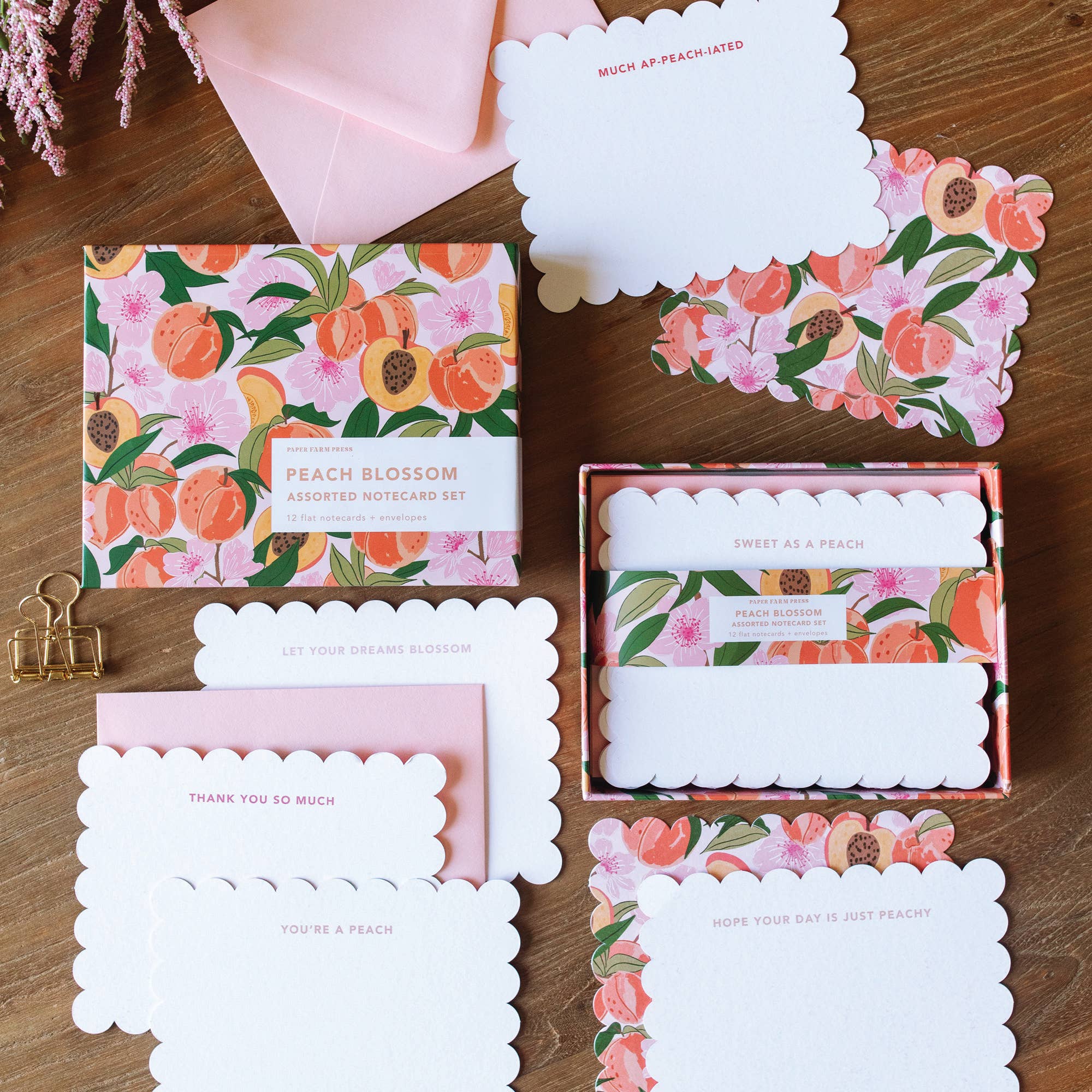 Peach Blossom Assorted Notecard Set