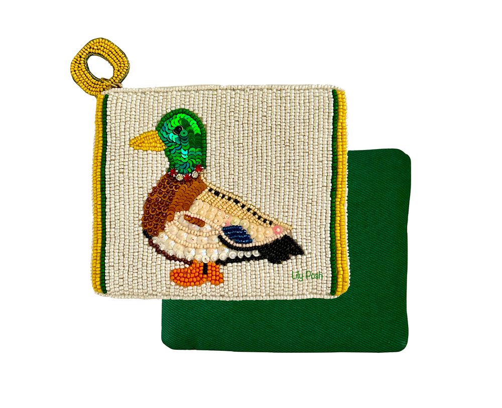 Ducks Football Game Day Coin Purse Lily Posh Beaded Bag