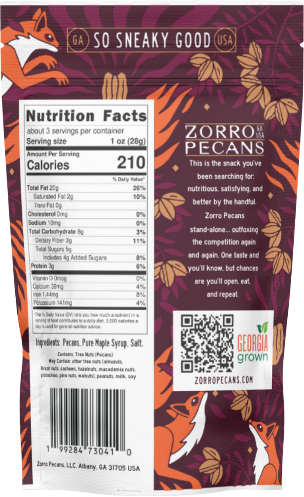 Zorro Maple Glazed Pecans (3.25oz)