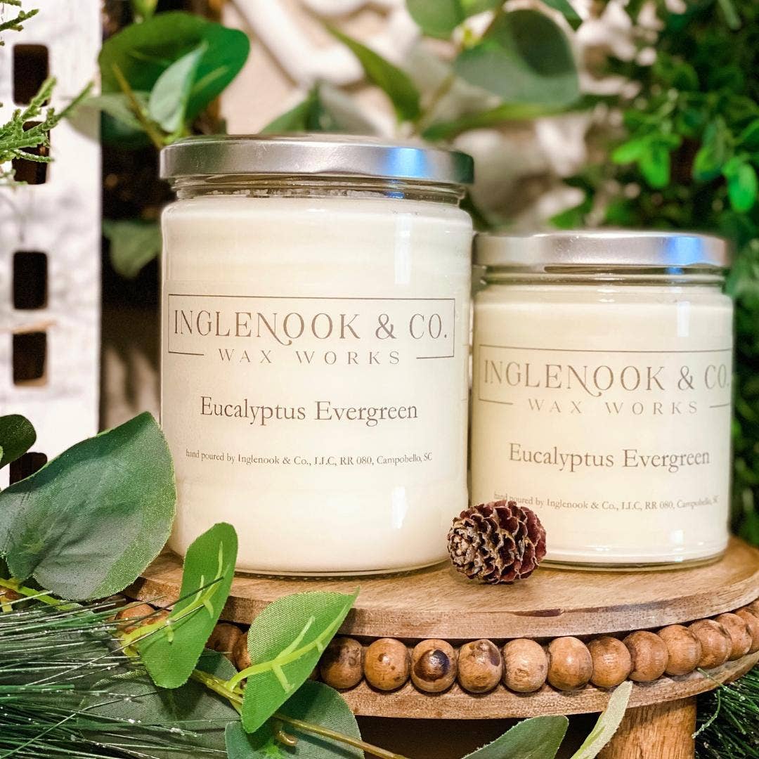 Eucalyptus Evergreen Soy Wax Candle (9 oz)