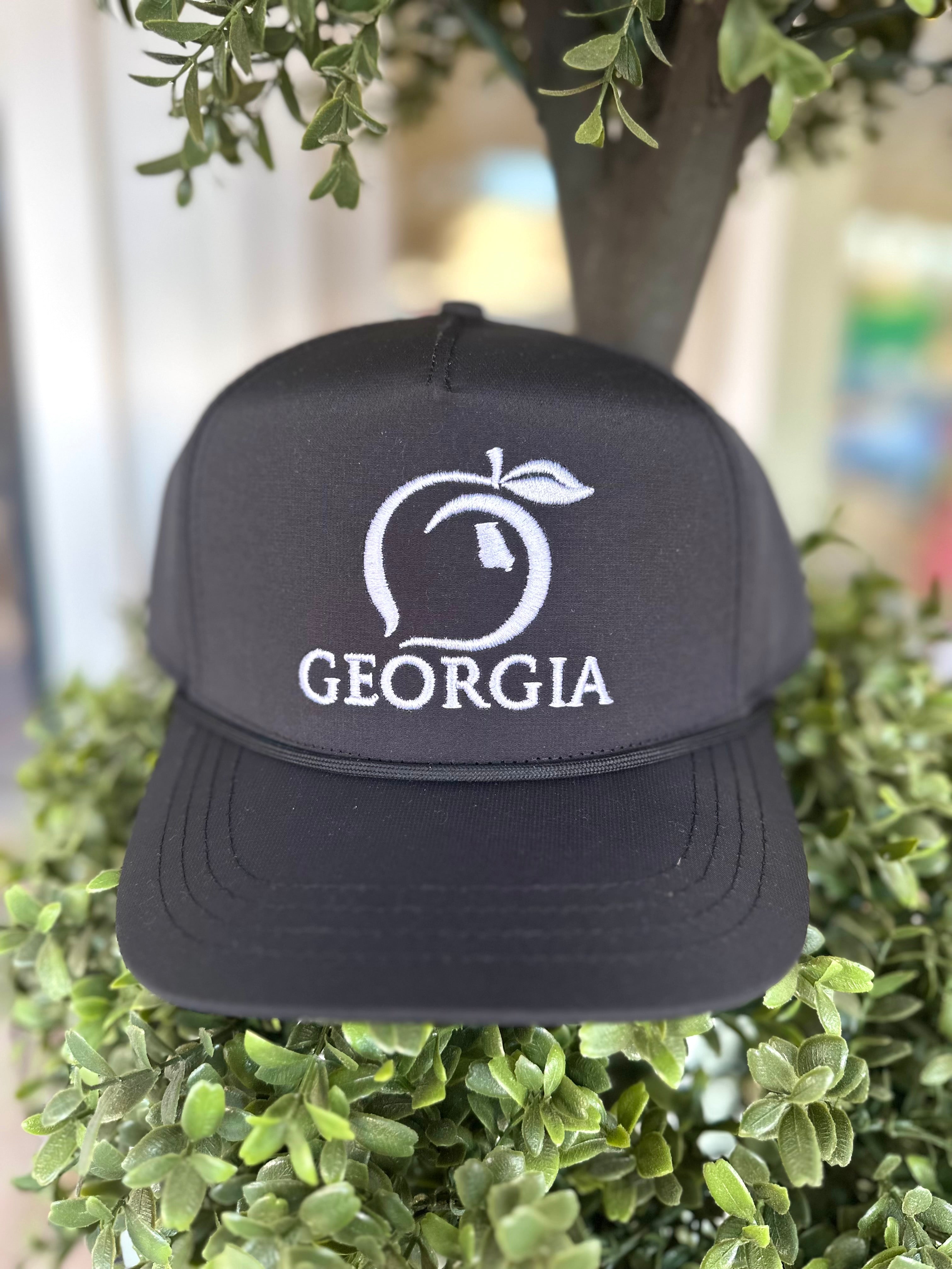 Georgia Rope Black Hat by Peach State Pride