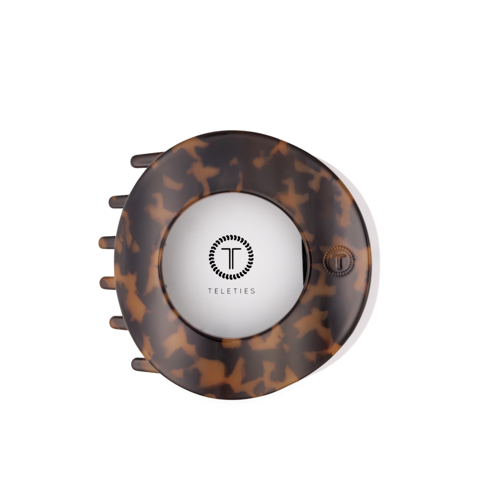 Tortoise Large Flat Circle Hair Clip