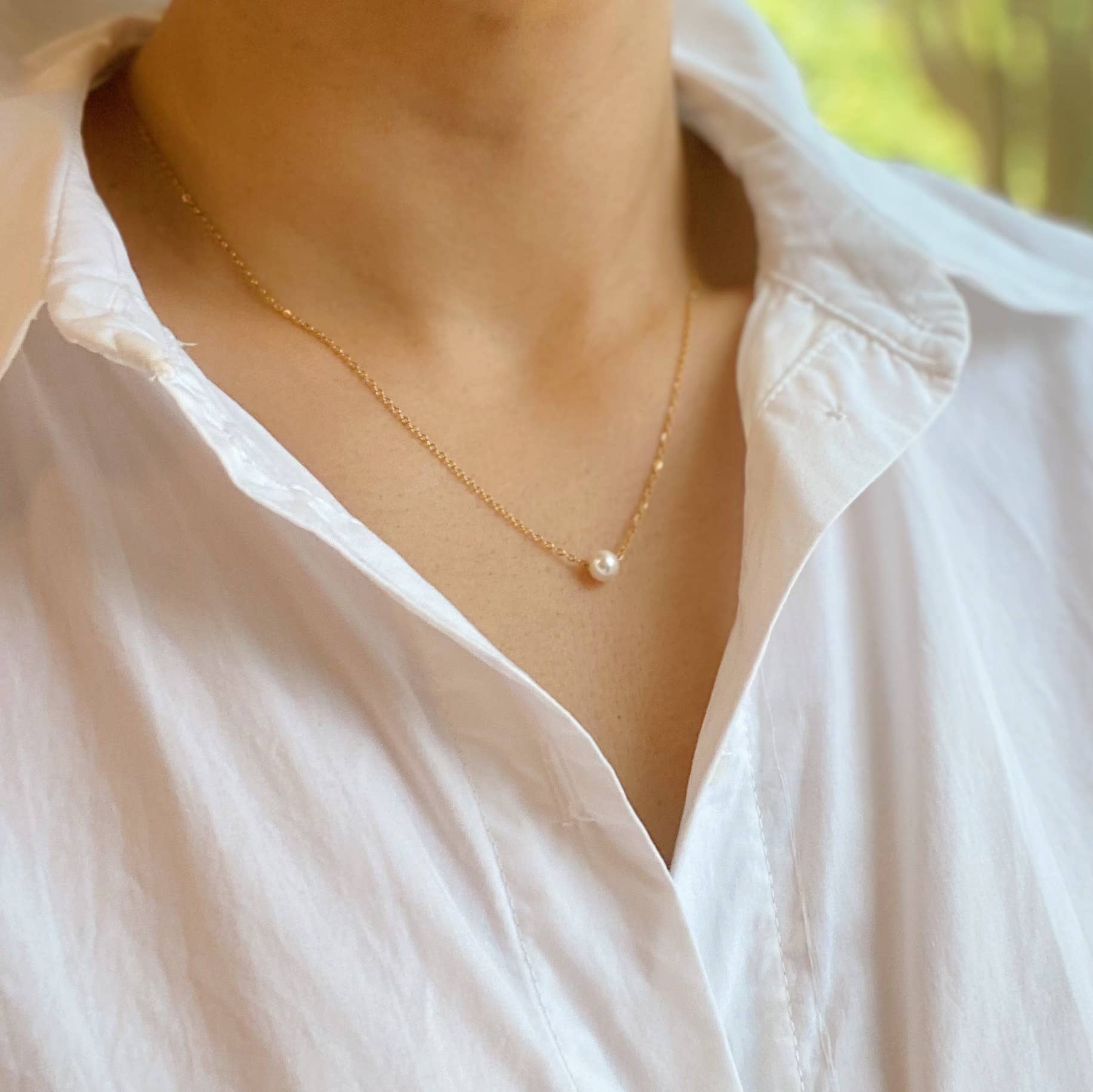 Single Pearl Necklace