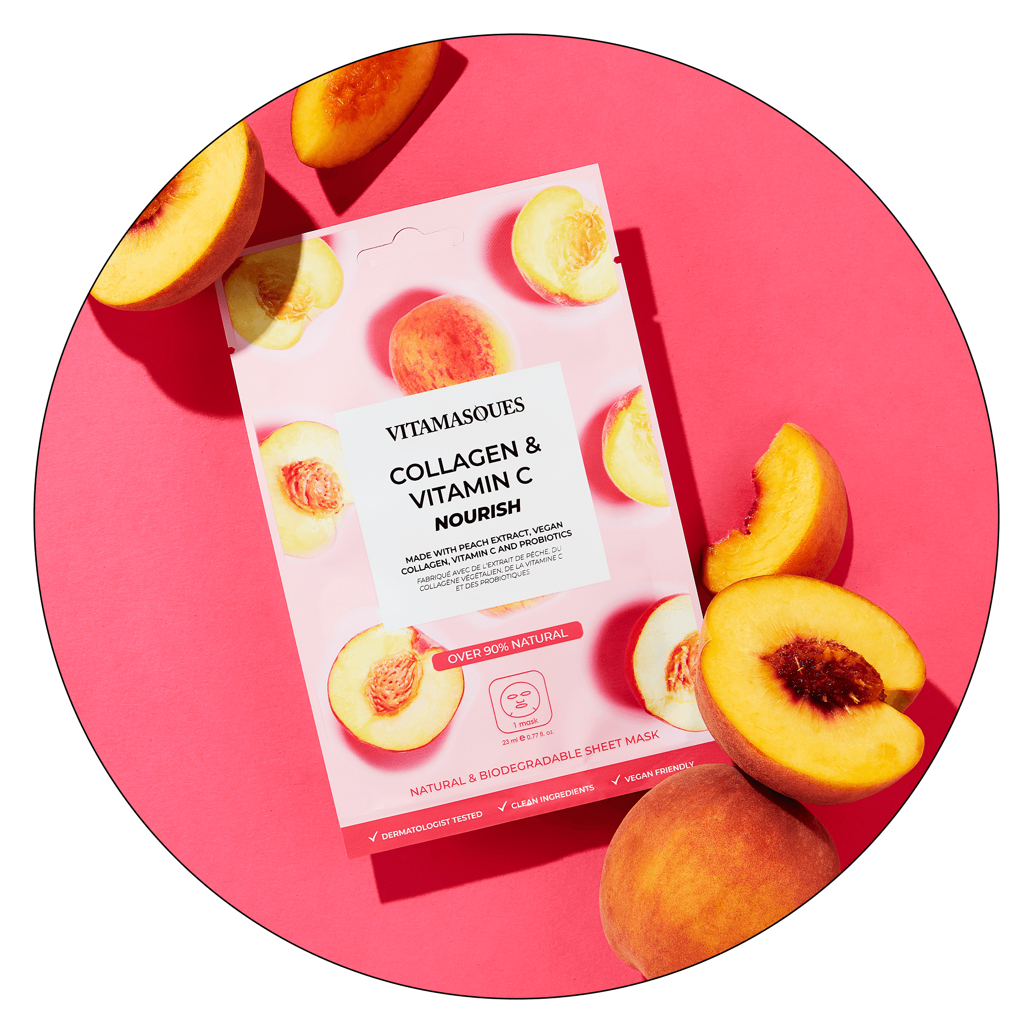 Collagen & Vitamin C Peach Face Sheet Mask