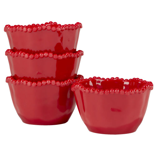 Red Melamine Dipping Bowls (Set of 4)