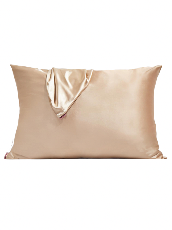 Champagne Standard Satin Pillowcase by Kitsch