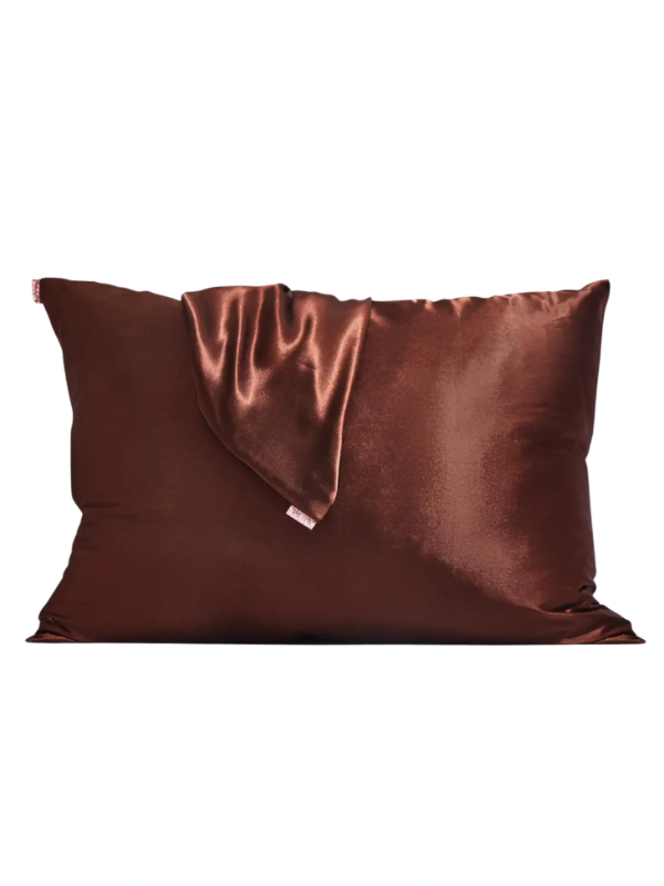 Chocolate Standard Satin Pillowcase by Kitsch