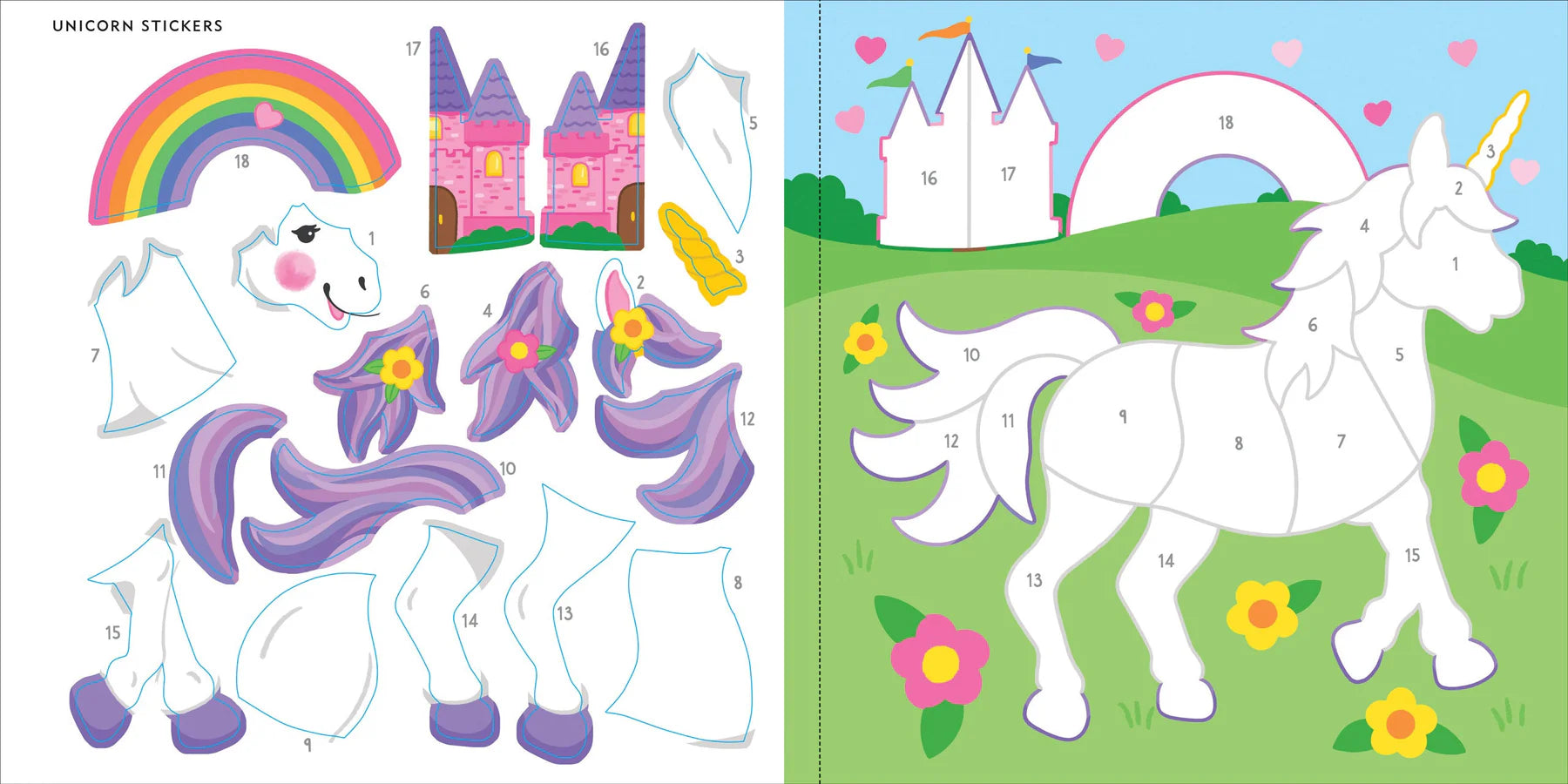 Color-by-Sticker Book -- Unicorns & More