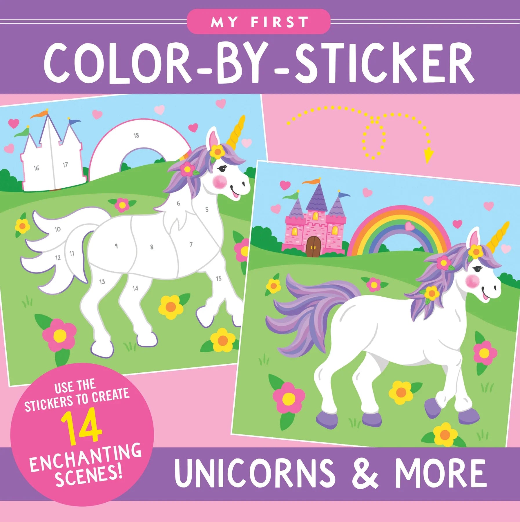 Color-by-Sticker Book -- Unicorns & More