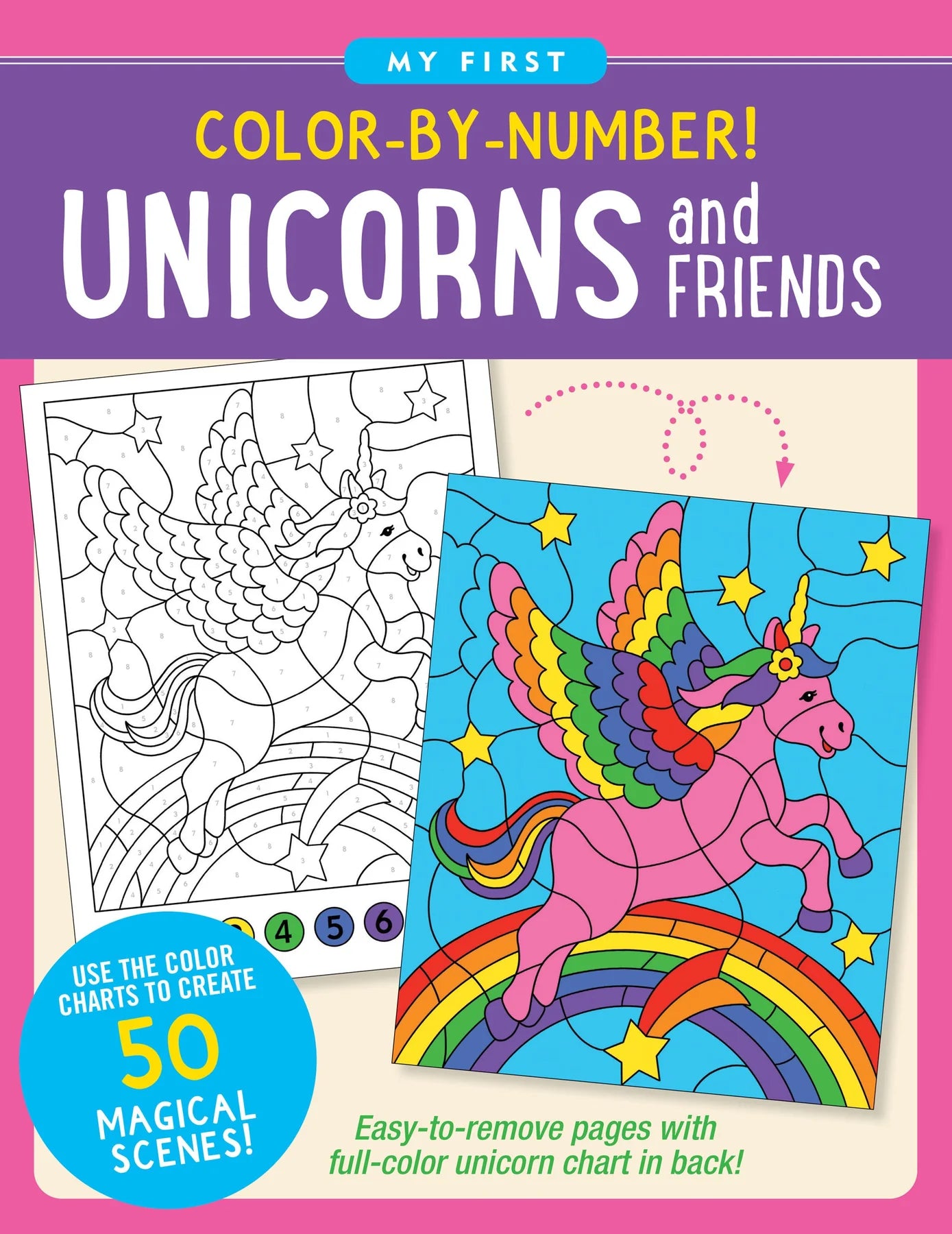 Color By Number -- Unicorns & Friends