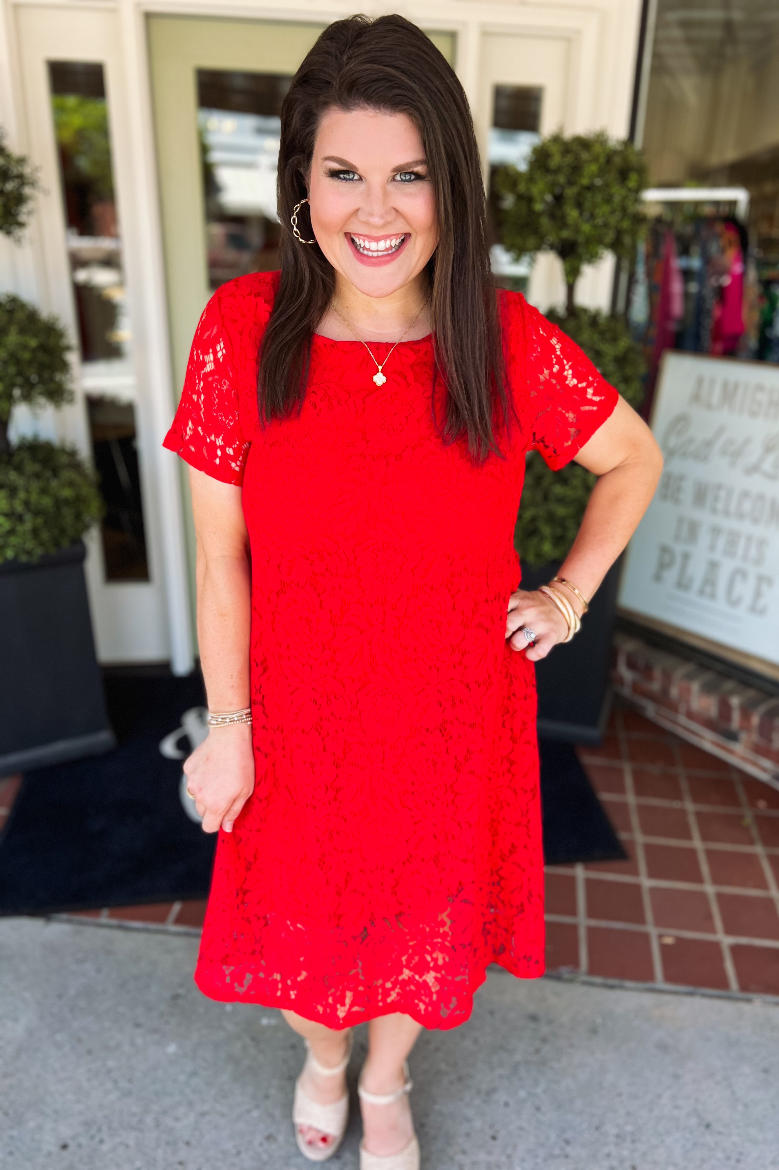 The Bree Dress in Red