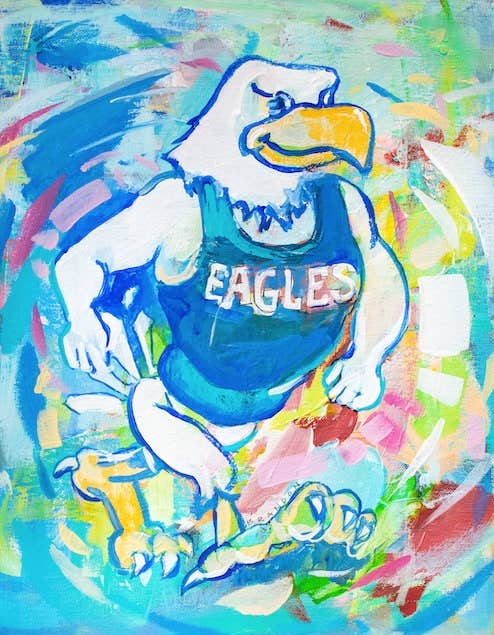 Georgia Southern Eagles Vintage Gus Painting Print- 5x7