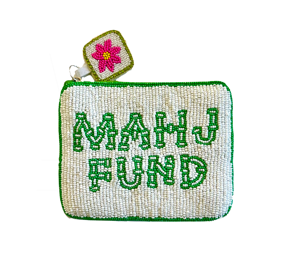 Mahjong Fund Beaded Coin Purse