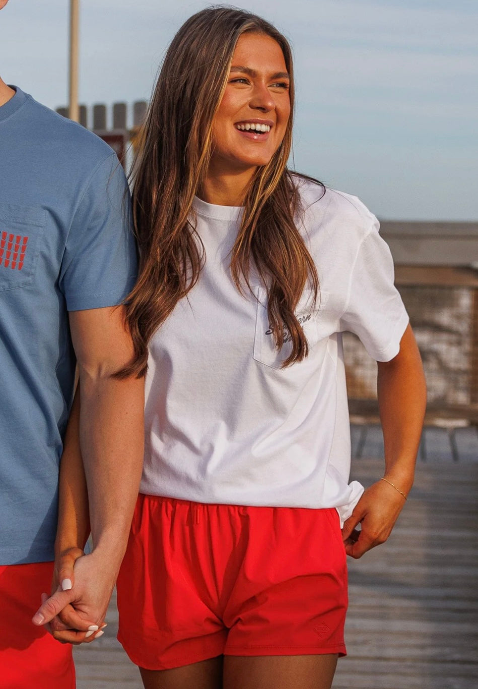 Women’s Hybrid Shorts in Rio Red by Southern Shirt Co.