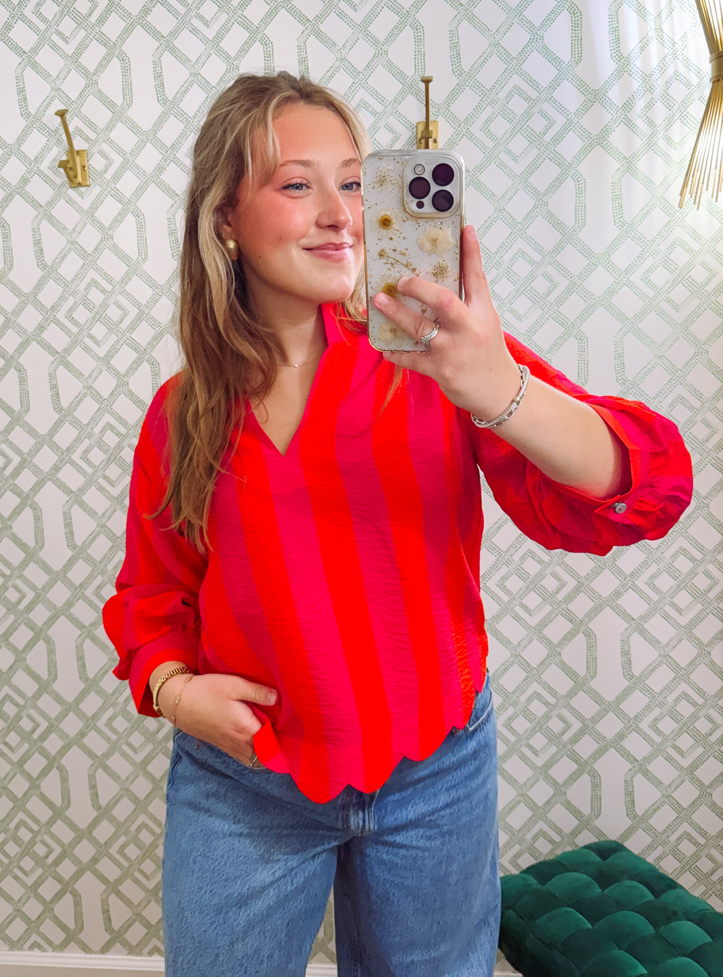 The Saylor Scalloped Top