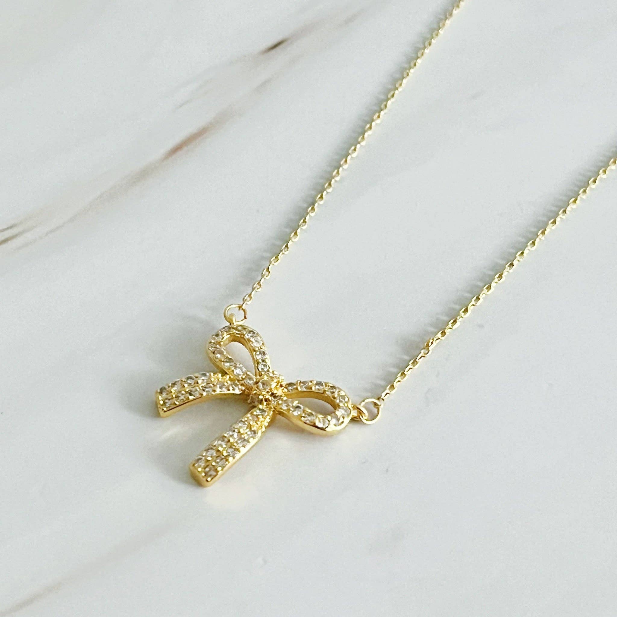 Simply Shine Bow Necklace