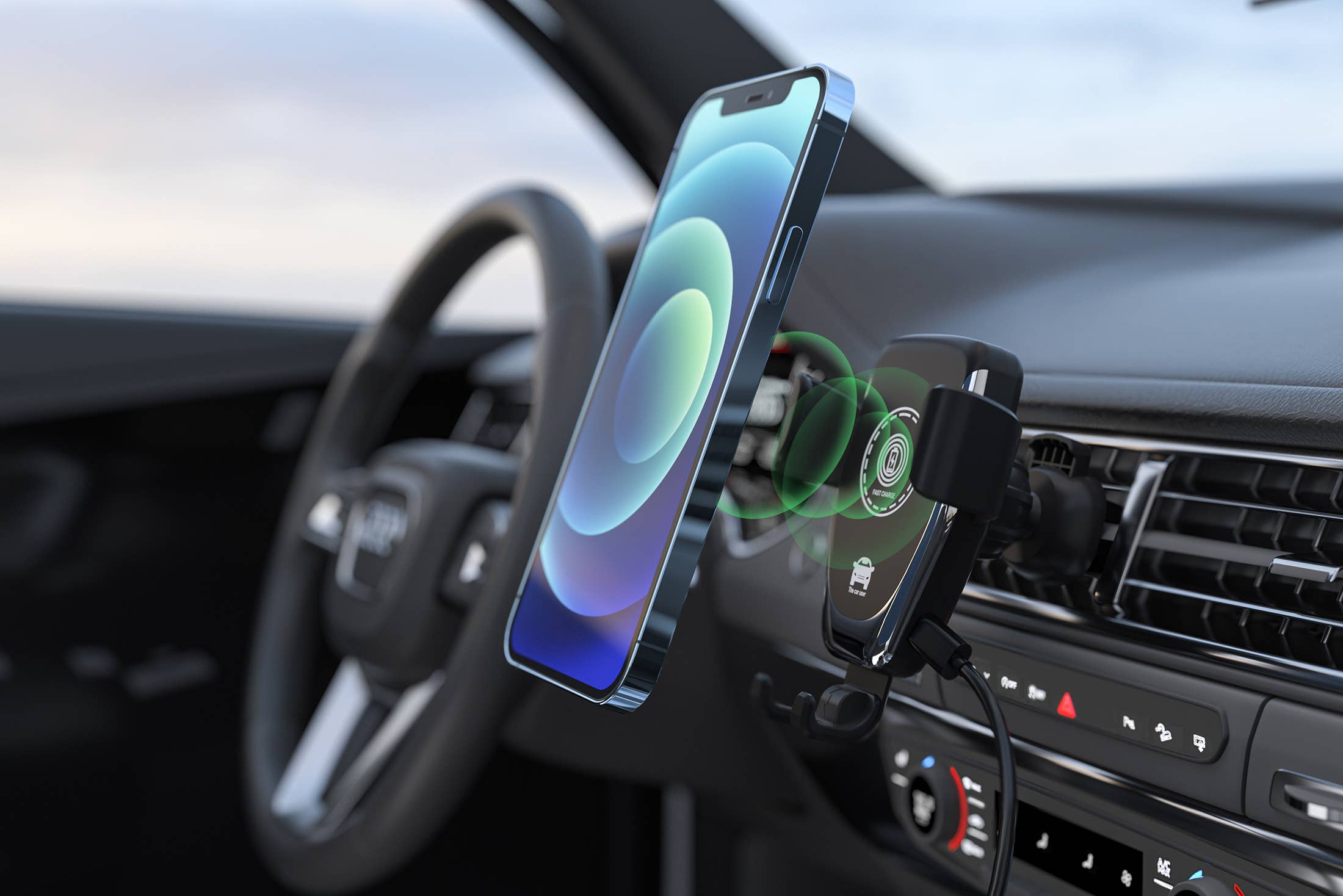 Wireless Mag-Safe Fast Charging Air Vent Mount