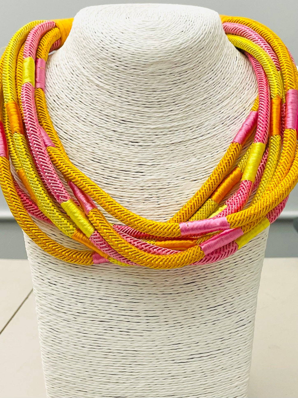 Yellow & Pink Meg Slub Necklace