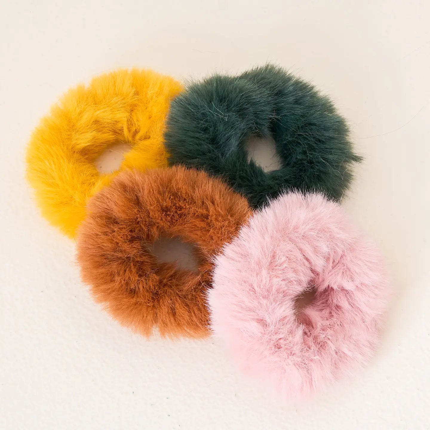 Sunset Faux Fur Scrunchie Set