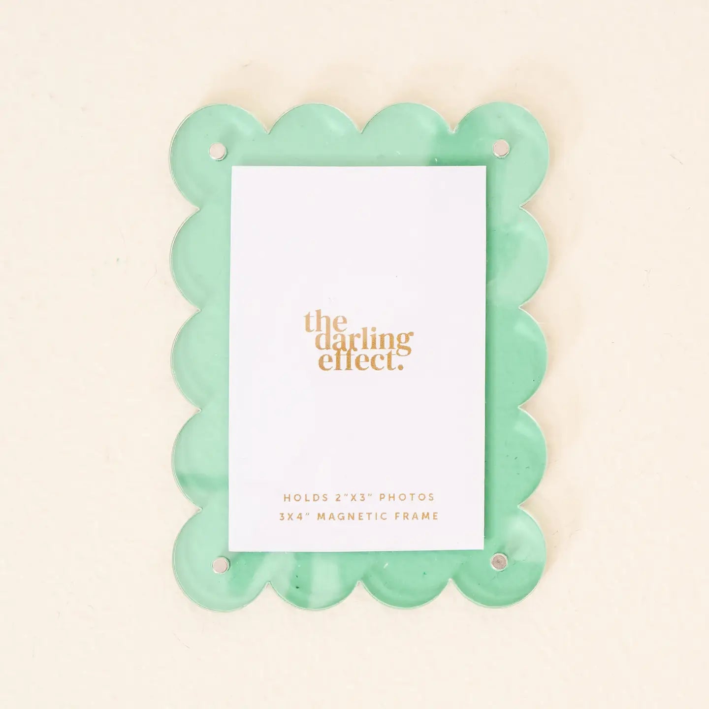 Mini Acrylic Picture Frame Magnet in Mint Green