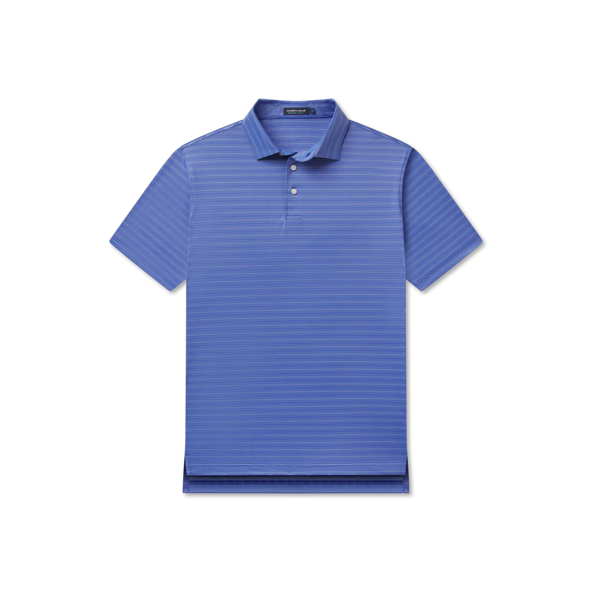 Tyner Twill Performance Polo in Blue & White by Southern Marsh