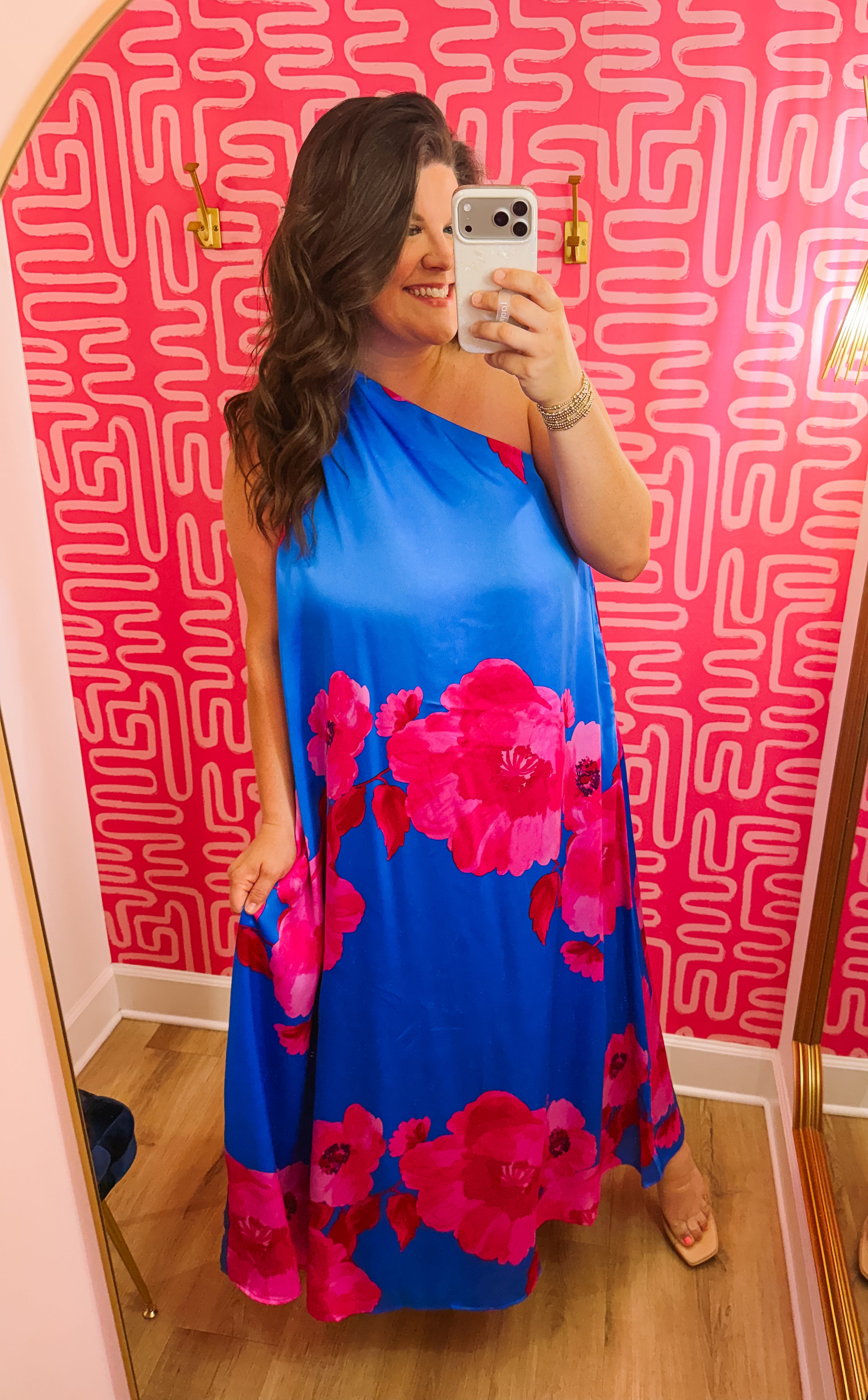 The Glena Floral Pleated Maxi Dress