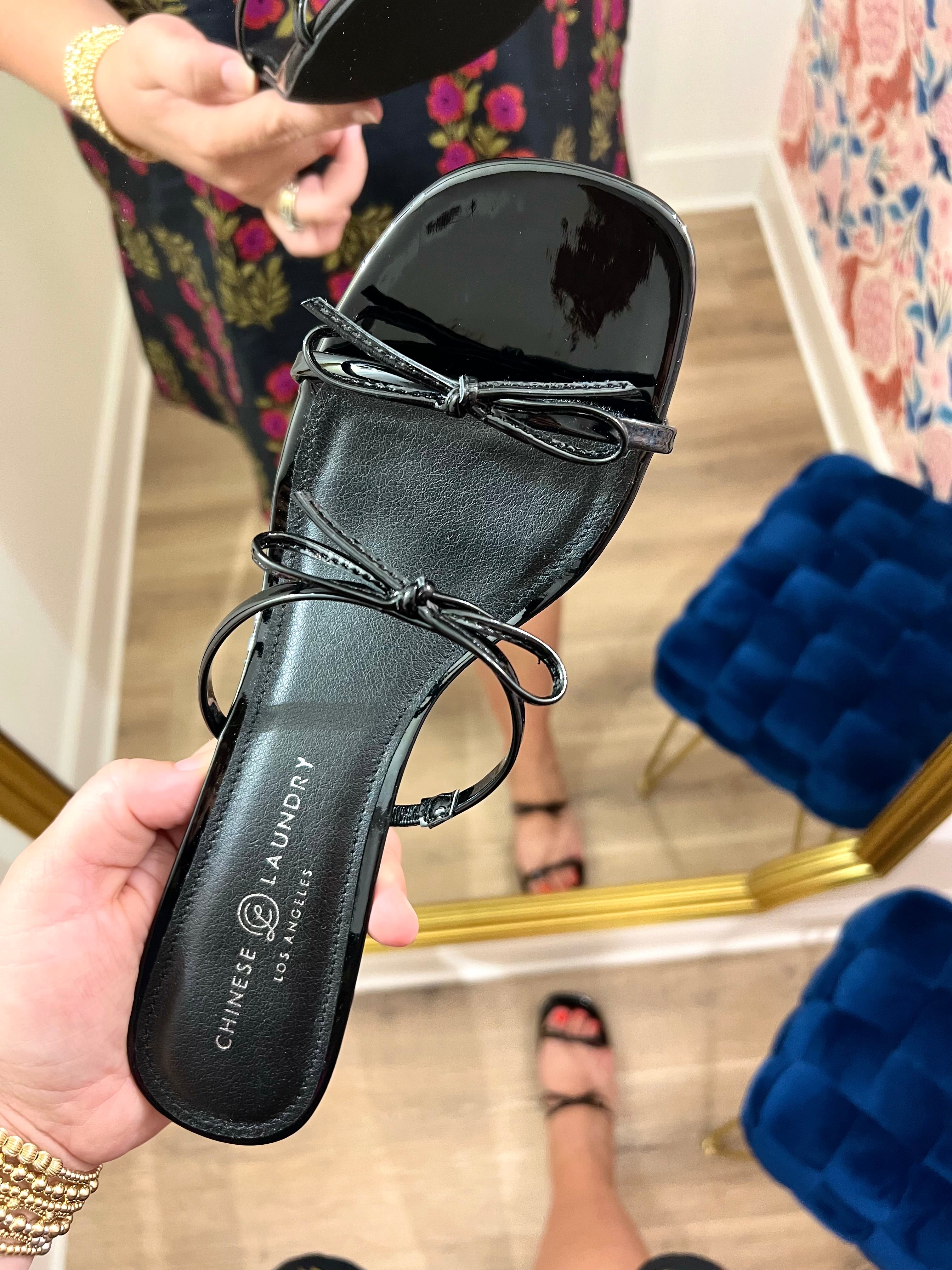 Maru Dress Sandal Kitten Heel in Black