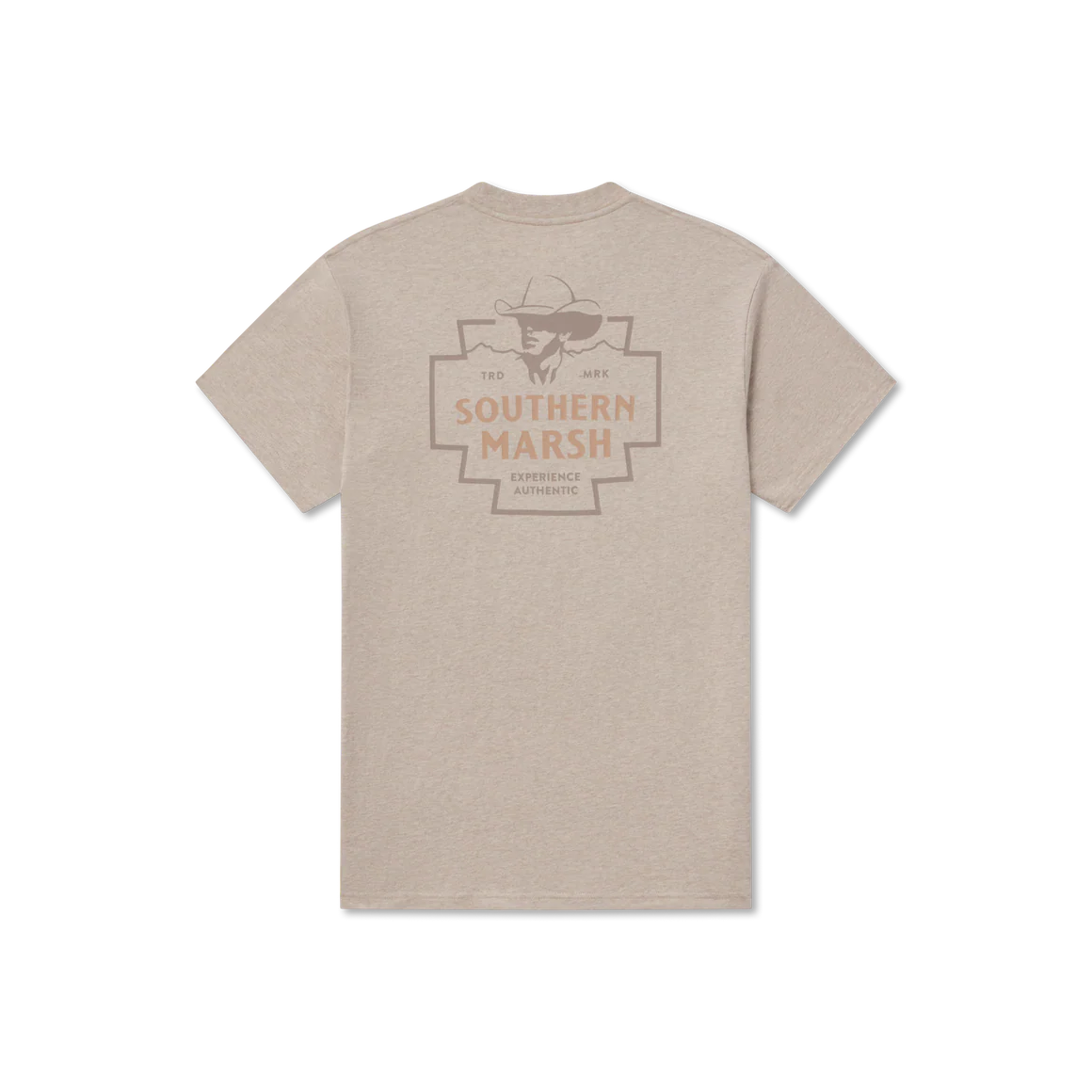 Cowboy Badge Tee in Washed Burnt Taupe by Southern Marsh