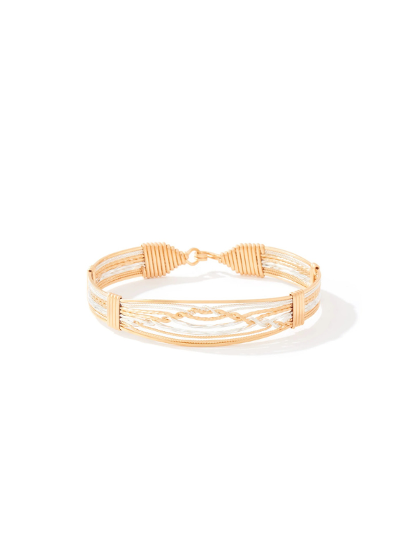 Gold and Silver twisted artisan wire bracelet
