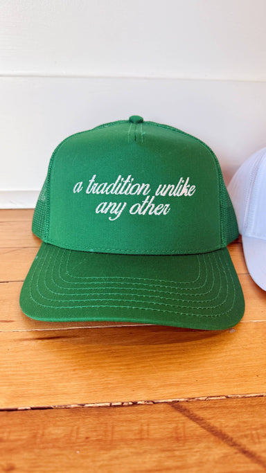 A Tradition Unlike Any Other Embroidered Green Canvas Hat augusta