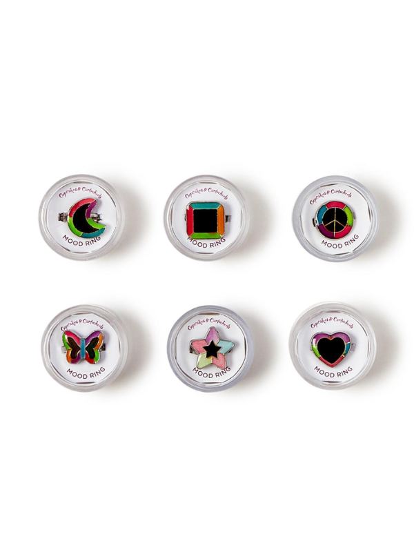 Adjustable mood ring with color chart 