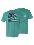American Farmers Pocket Tee in Seafoam by State Homegrown america patriotic usa farm agriculture 