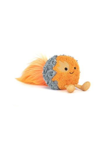 orange and gray comet plushie