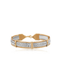 Silver and gold wire Angelina bracelet by Ronaldo, handcrafted with an elegant and timeless style.
