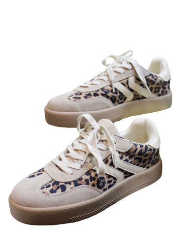Ashton cream and Leopard Sneakers