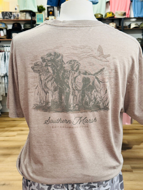At The Ready-SEAWASH Branding Tee in Burnt Taupe by Southern Marsh Co
