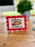 Athens GA Acrylic Scallop Stadium Magnet