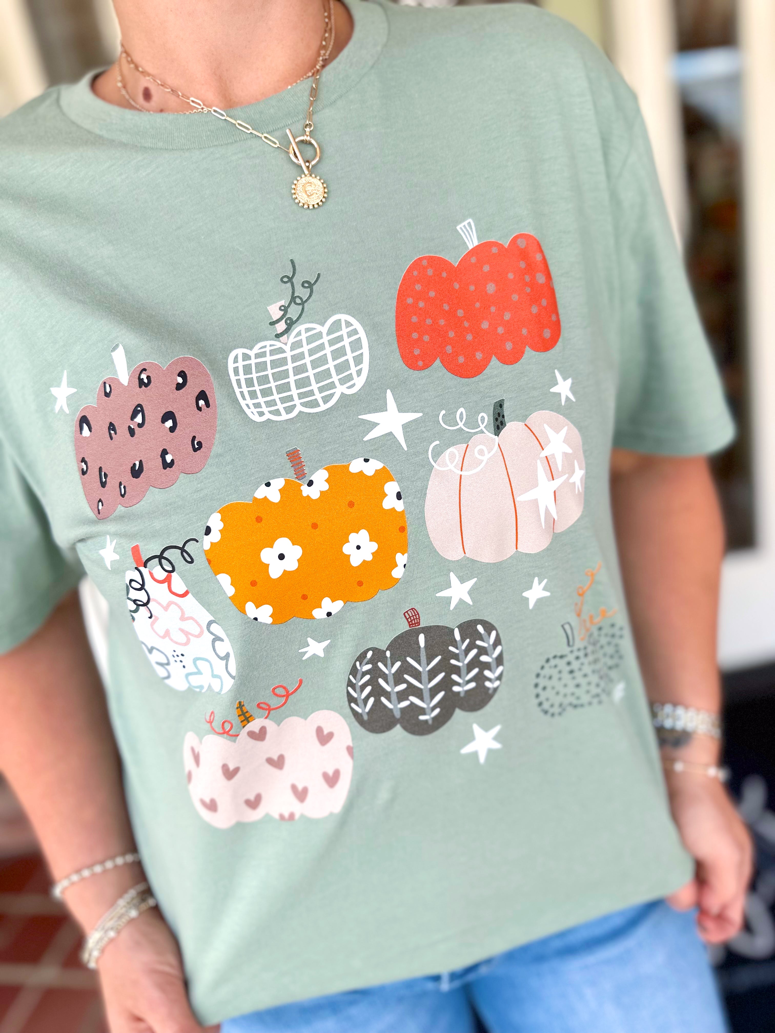 Pattern Pumpkins Tee