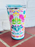 bright floral 24oz party cup 