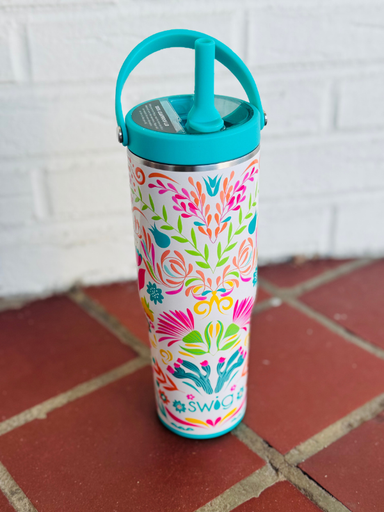 bright floral printed 30oz tumbler 