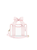 pink and clear stadium purse
